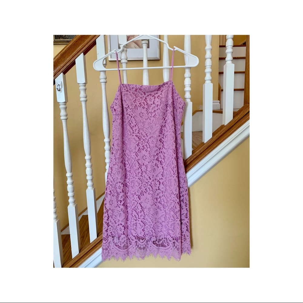 pink/purple lace mini dress